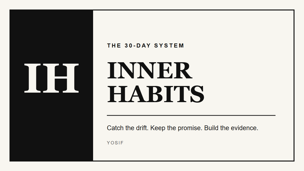 Inner Habits, the 30-day system by Yosif